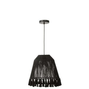 PENDANT LAMP CELIA JUTE BLACK SMALL