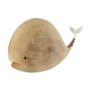WHALE PAULOWNIA WOOD NATURAL/WHITE LARGE