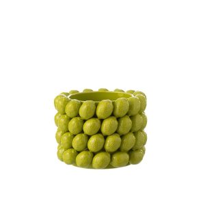 FLOWERPOT LIMES CERAMIC GREEN LARGE
