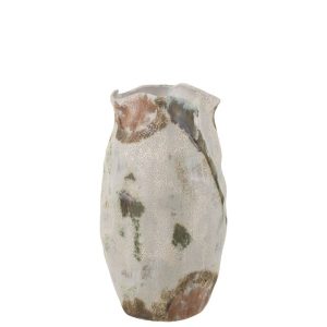 VASE MOON TEXTURE CYLINDER CLAY MIXED