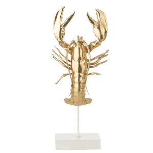 LOBSTER ON BASE POLYRESIN GOLD COLORED