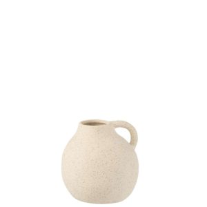 VASE JUG CERAMIC BEIGE SMALL