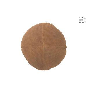 CUSHION ROUND LEATHER CAMEL
