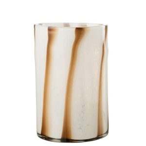 HURRICANE STRIPES SAFARI GLASS WHITE/BROWN LARGE