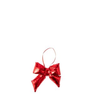 HANGER BOW SHINY VELVET CHRISTMAS RED EXTRA SMALL