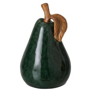 PEAR STONEWARE DARK GREEN