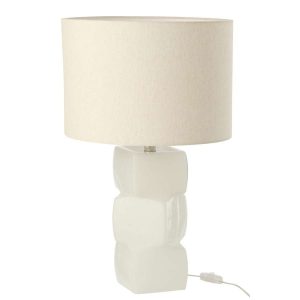 TABLE LAMP 3 CUBES GLASS WHITE