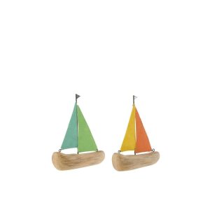 SAILBOAT PAULOWNIA WOOD MULTI SMALL ASSORTMENT OF 2