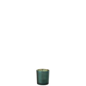 TEALIGHT HOLDER ZIGZAG GLASS GREEN SMALL