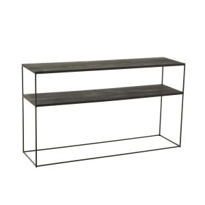 CONSOLE RECTANGLE RECYCLED WOOD/METAL BLACK