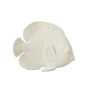 FISH FLAT POLYRESIN WHITE L