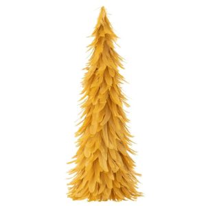 CONE DECO FEATHERS YELLOW