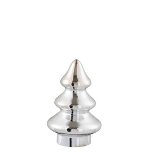 CHRISTMAS TREE DECO GLASS SILVER SMALL