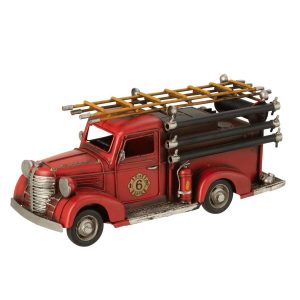 FIRE TRUCK ANTIQUE METAL RED
