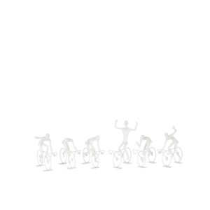 CYCLISTS POLY WHITE SMALL ASSORTMENT OF 6