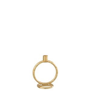 CANDLEHOLDER RING ALUMINIUM GOLD LARGE