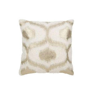 CUSHION FOIL PRINT COTTON WHITE/GOLD