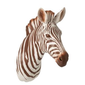 ZEBRA HANGING RESIN BROWN/WHITE