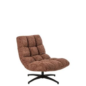 LOUNGE CHAIR QUILTED MATEL TERRACOTTA