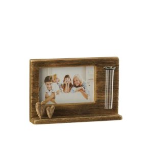 VASE + PHOTO FRAME 1 TUBE PAULOWNIA WOOD NATURAL
