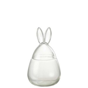 POT RABBIT GLASS TRANSPARENT SMALL
