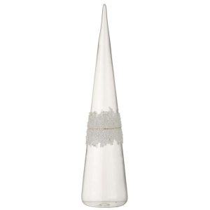 CONE SUGAR MIDDLE DIAMONDS LINE GLASS CLEAR LARGE