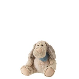 DOG SCARF SITTING PLUSH LIGHT BROWN MEDIUM