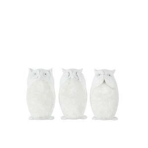 OWL SEE/HEAR/SPEAK POLY BEIGE LARGE ASSORTMENT OF 3