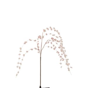 BRANCH HANGING LEAVES FOAM EVA LIGHT PINK
