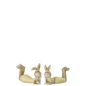 RABBIT LAYING POLY MIX ASSORTMENT OF 2