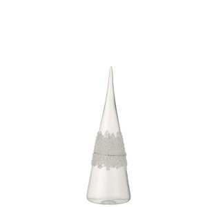 CONE SUGAR MIDDLE DIAMONDS LINE GLASS CLEAR SMALL