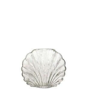 VASE SHELL GLASS TRANSPARENT SMALL